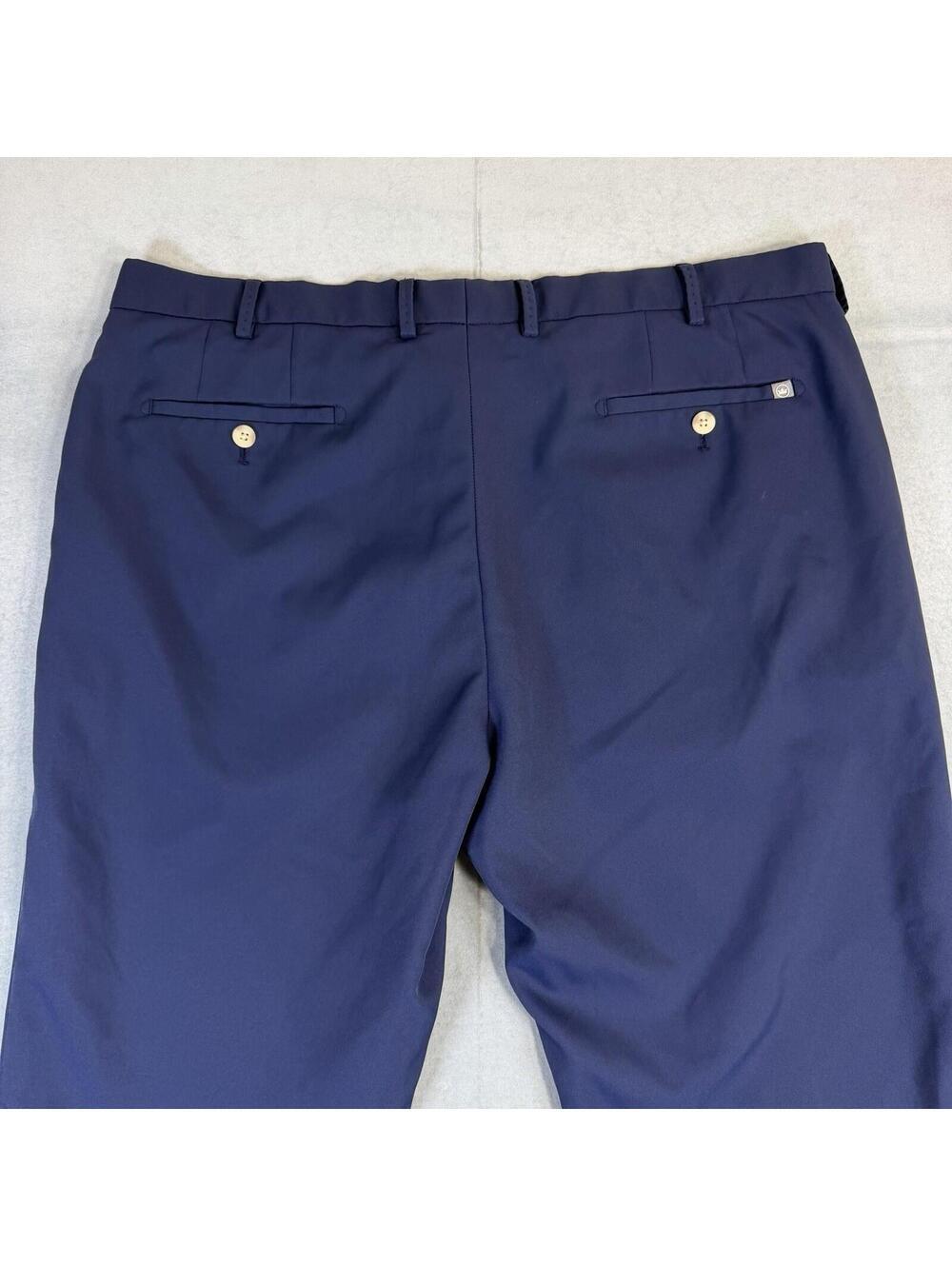 Peter Millar Pants Mens 40x30 Navy Durham High Drape Performance Crown Golf EB78 - Picture 4 of 7